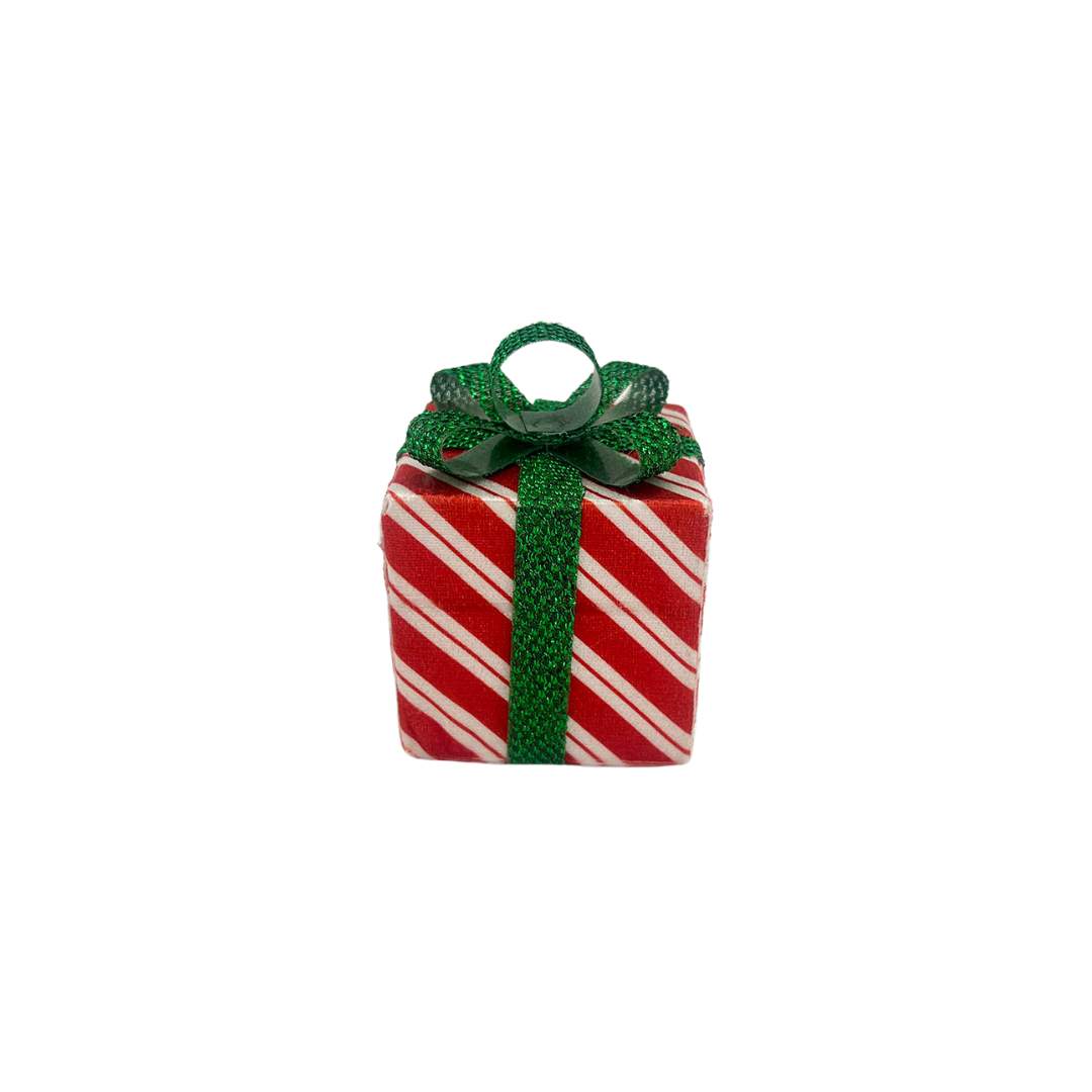 Caja Regalo Rayas Rojo Blanco