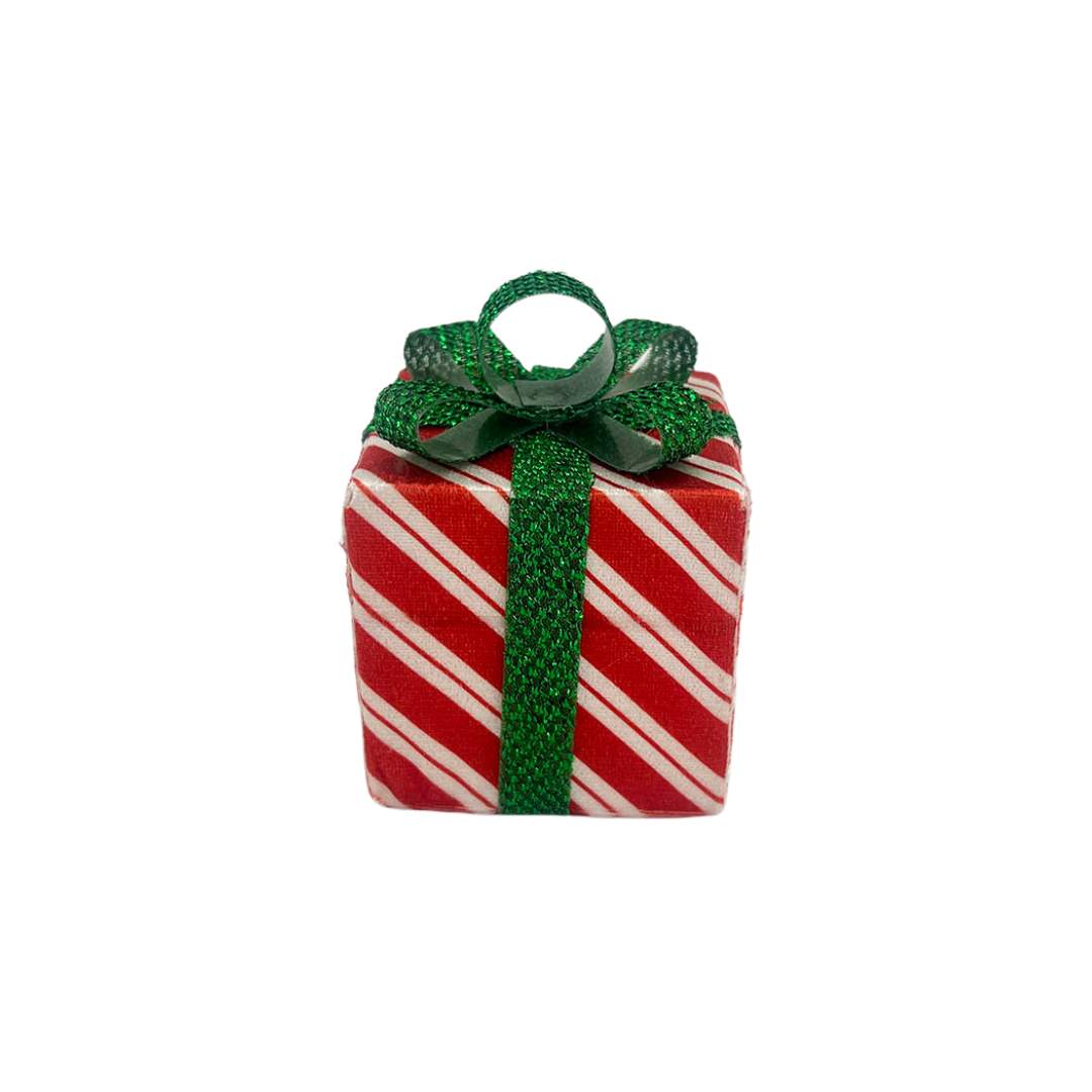 Caja Regalo Rayas Rojo Blanco