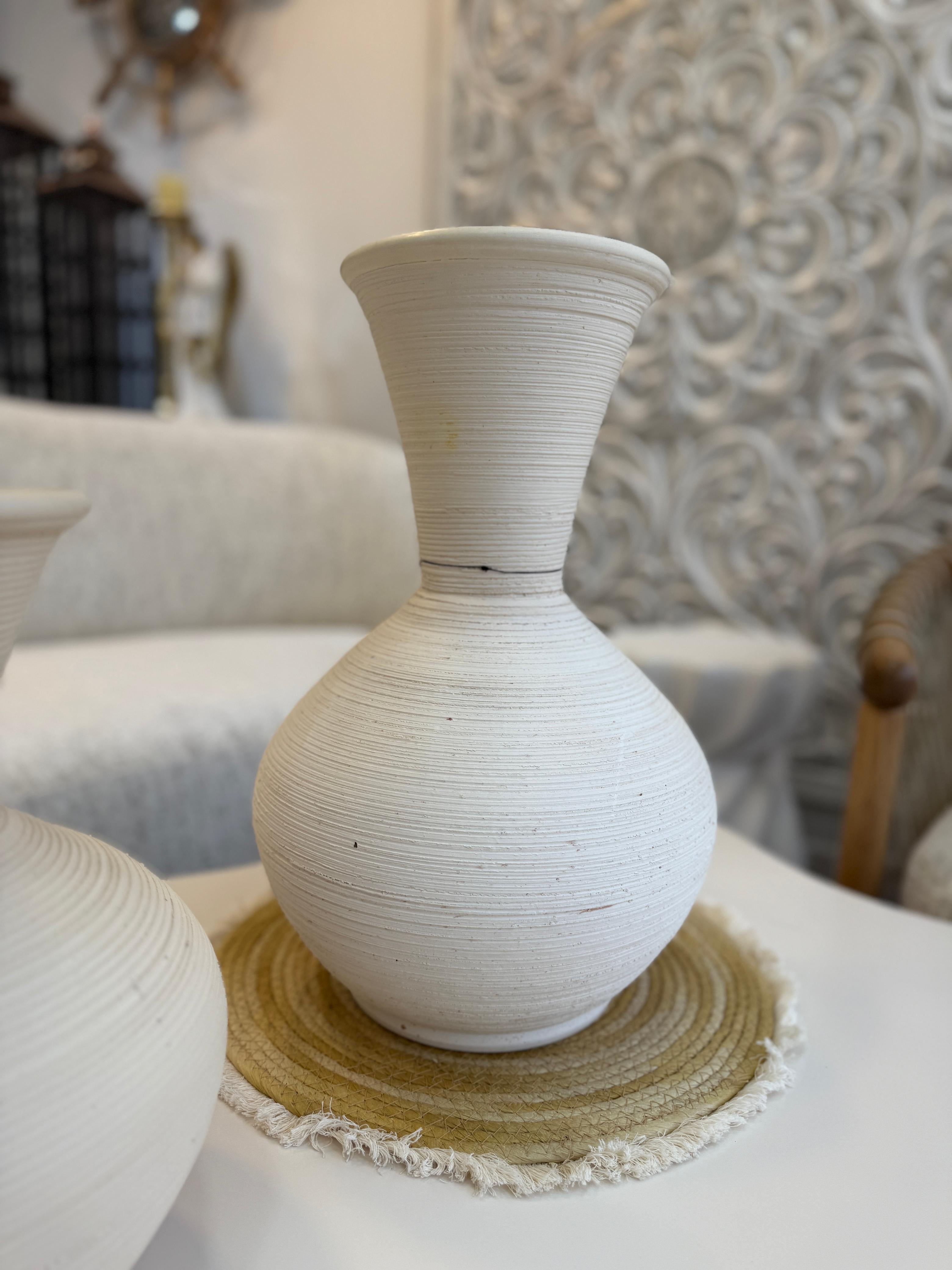 Jarrón Raqui Rayado Beige