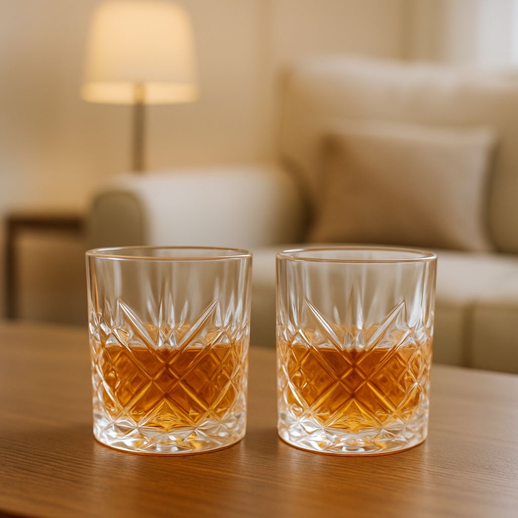 Set x2 Vasos Grabados Transparente