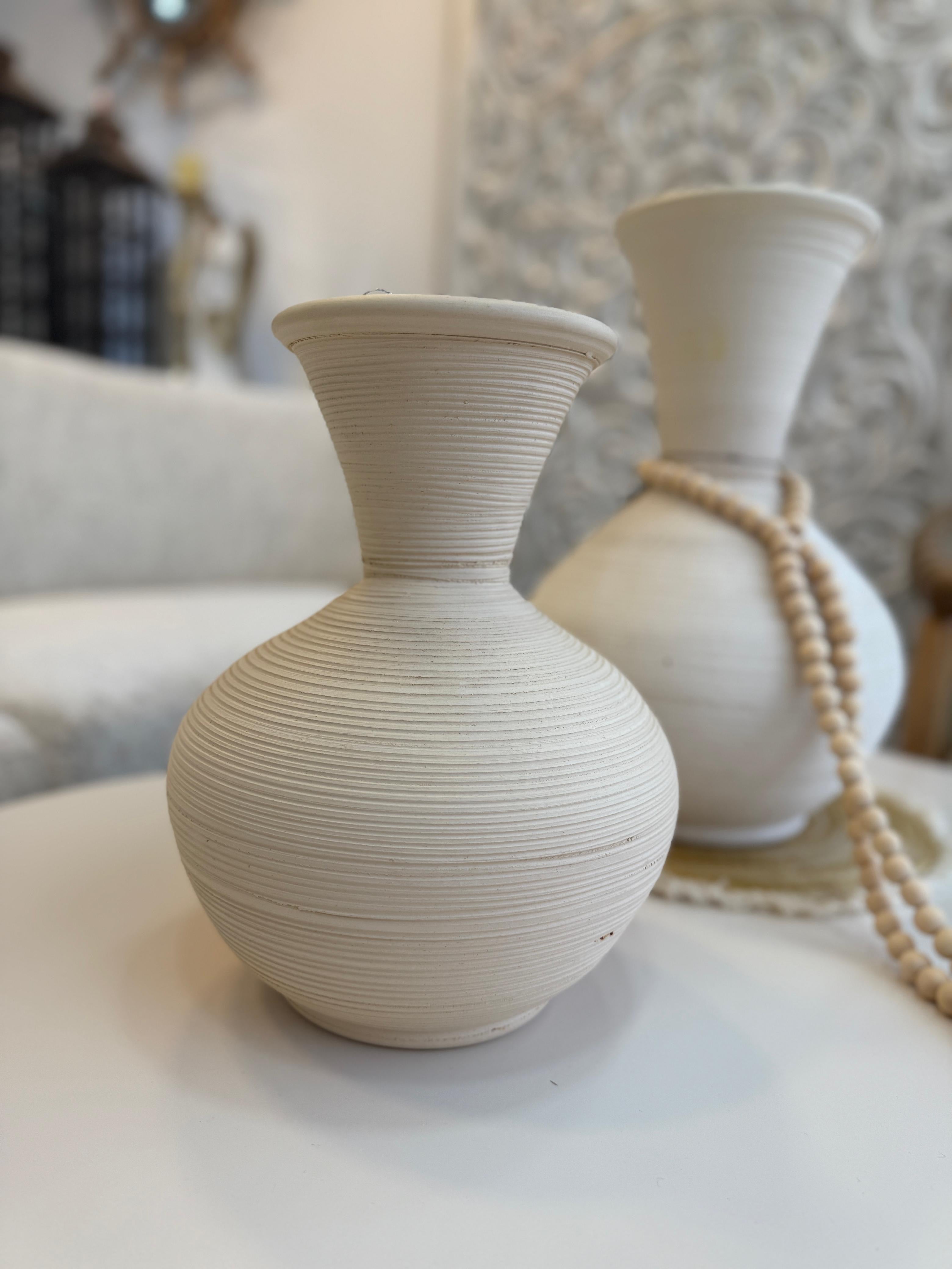 Jarrón Raqui Rayado Beige