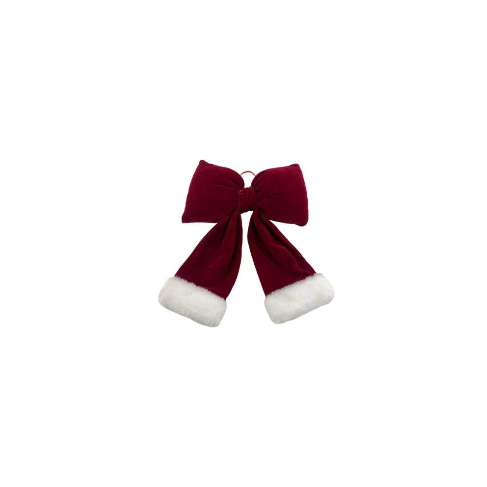 Moño Velvet Rojo Blanco