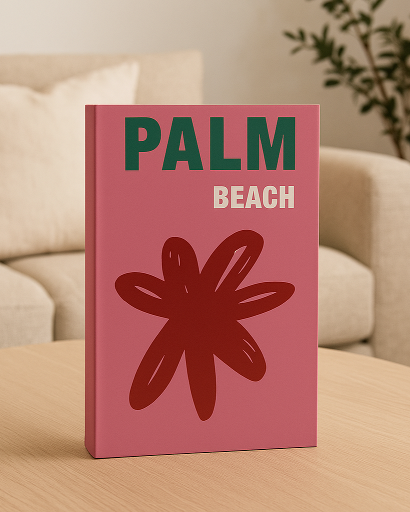Libro Decorativo Palm Beach Rosa