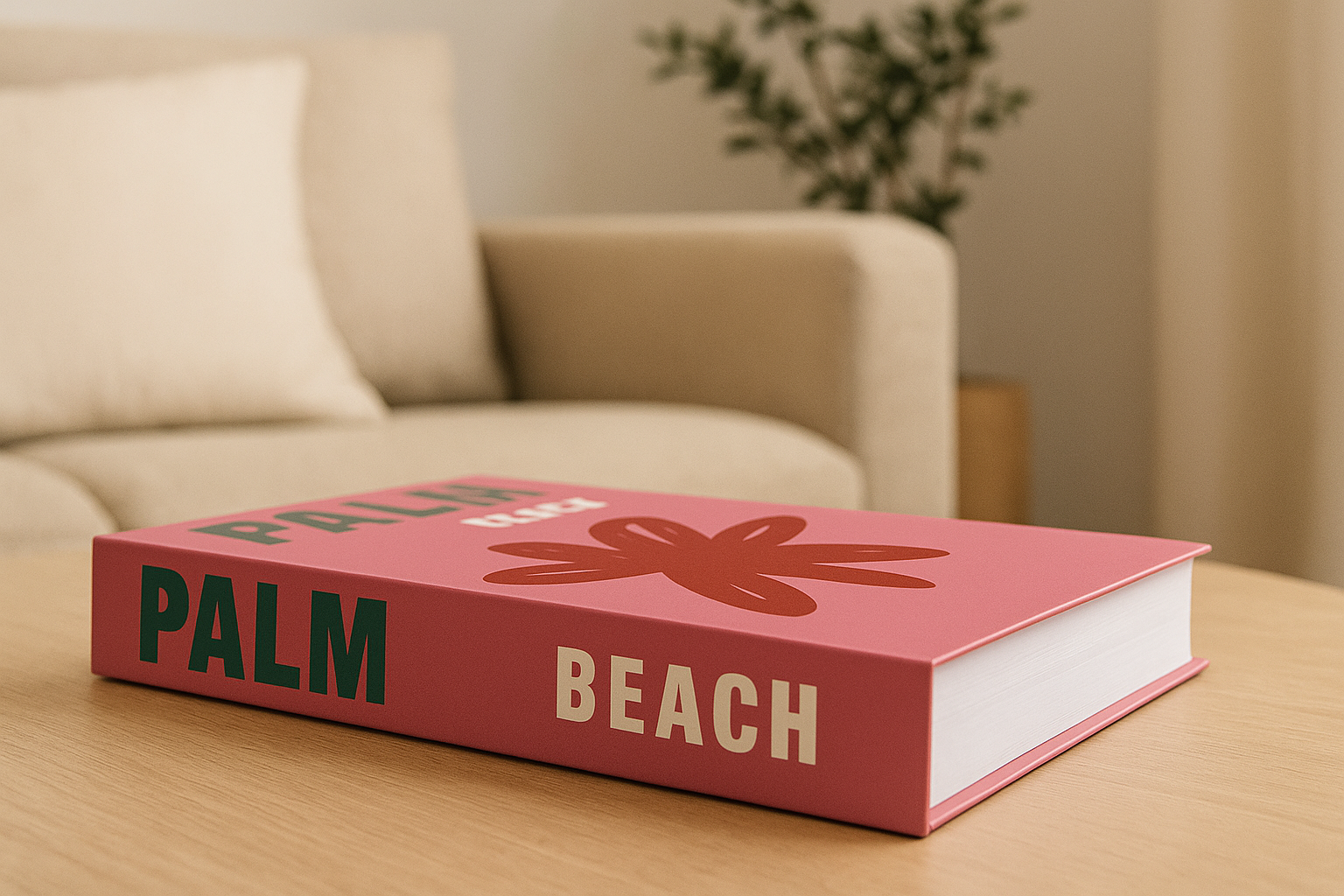 Libro Decorativo Palm Beach Rosa
