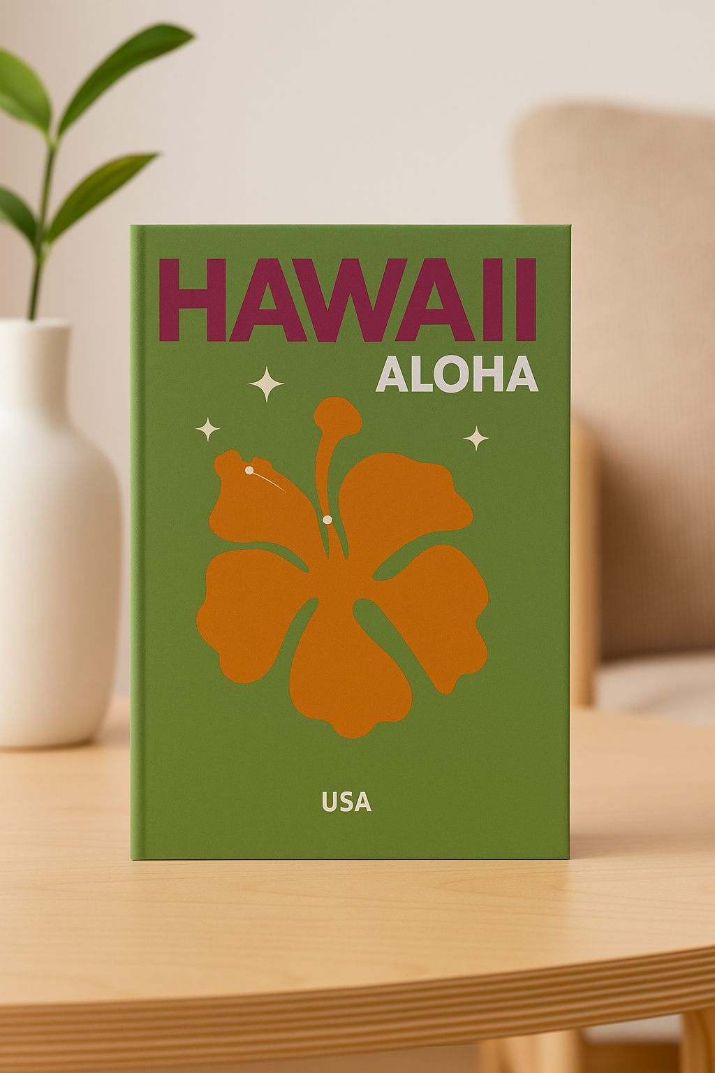 Libro Decorativo Hawaii Verde