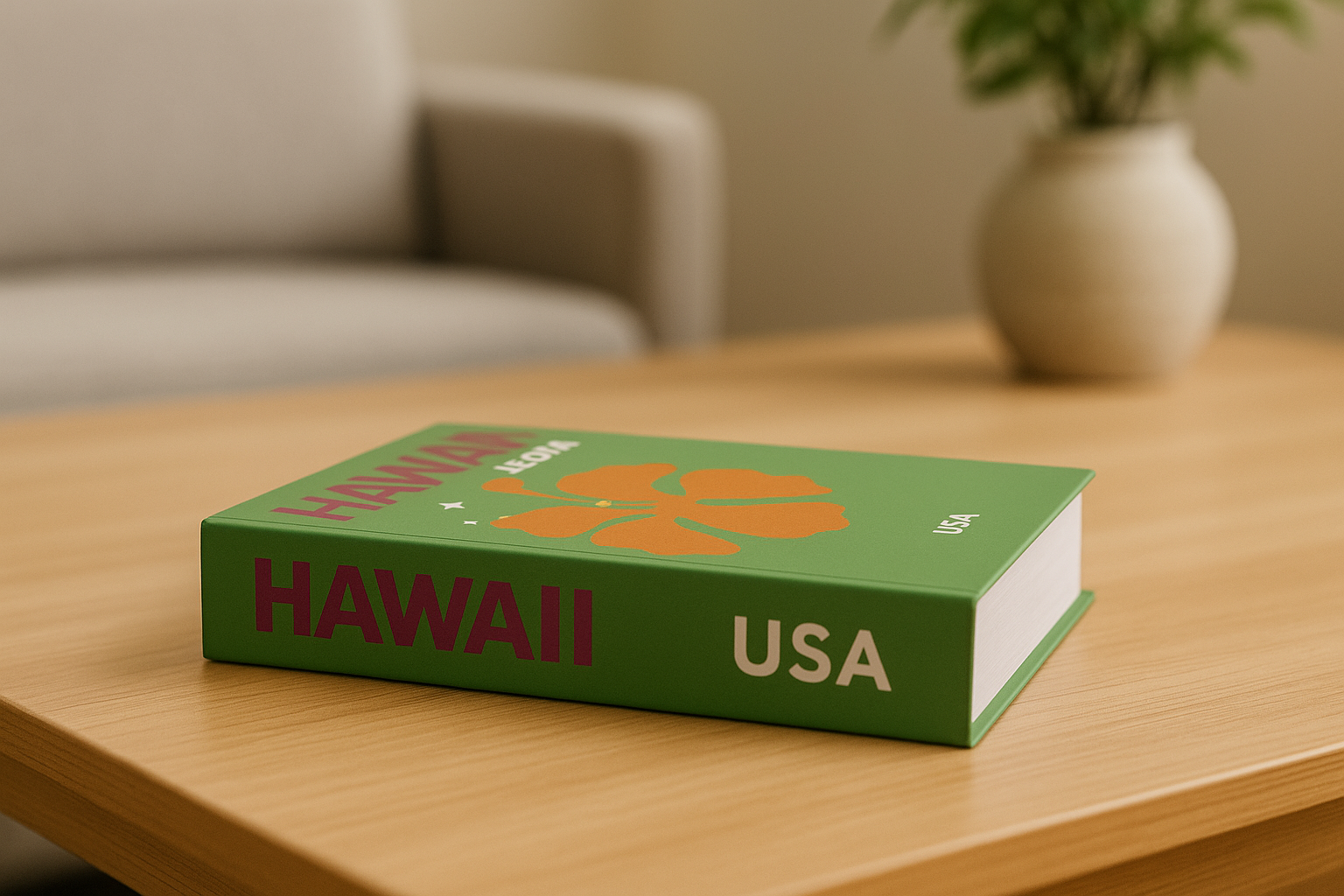 Libro Decorativo Hawaii Verde