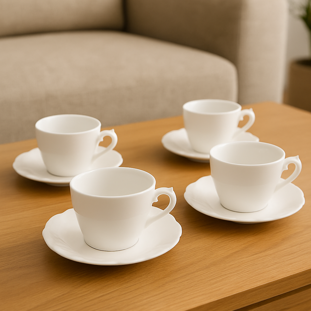 Set de Pocillos Ondulado Blanco