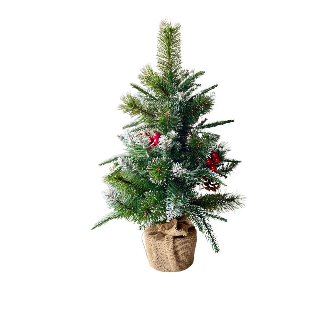 Árbol De Mesa Puntas Nevadas Berries