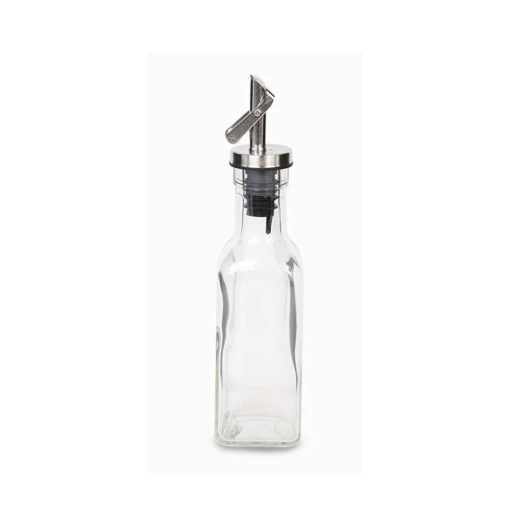 Botella Salsas Cuadrada Transparente
