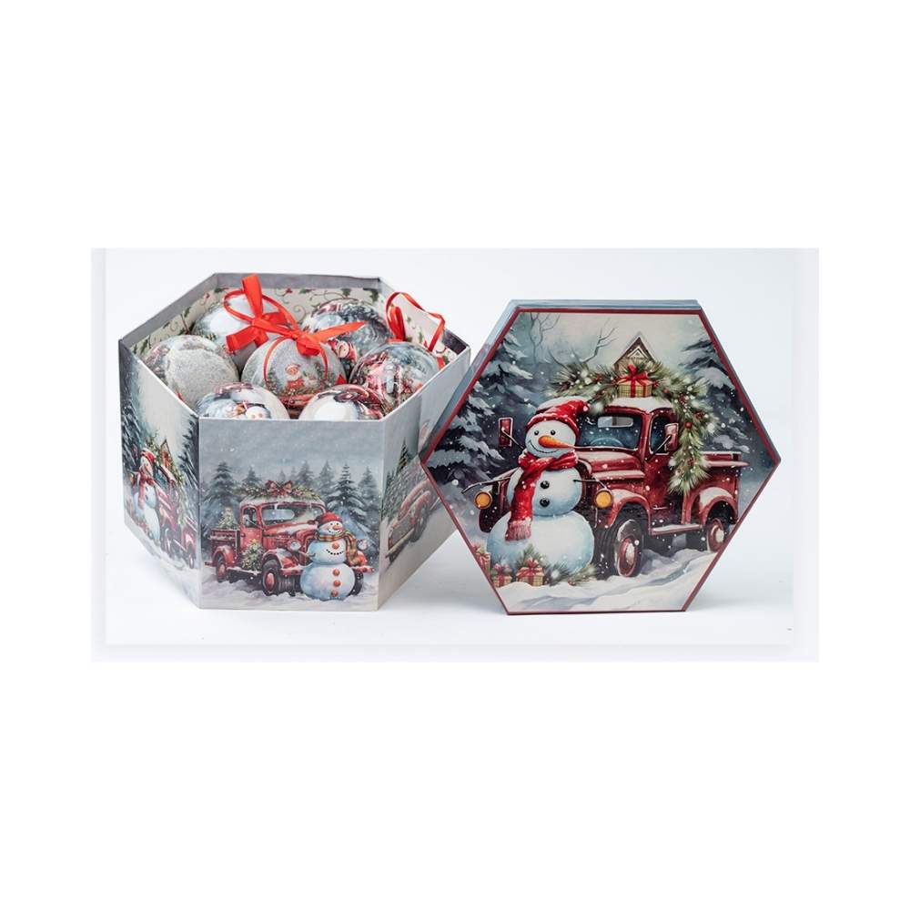Caja x14 Bolas Hombre de Nieve