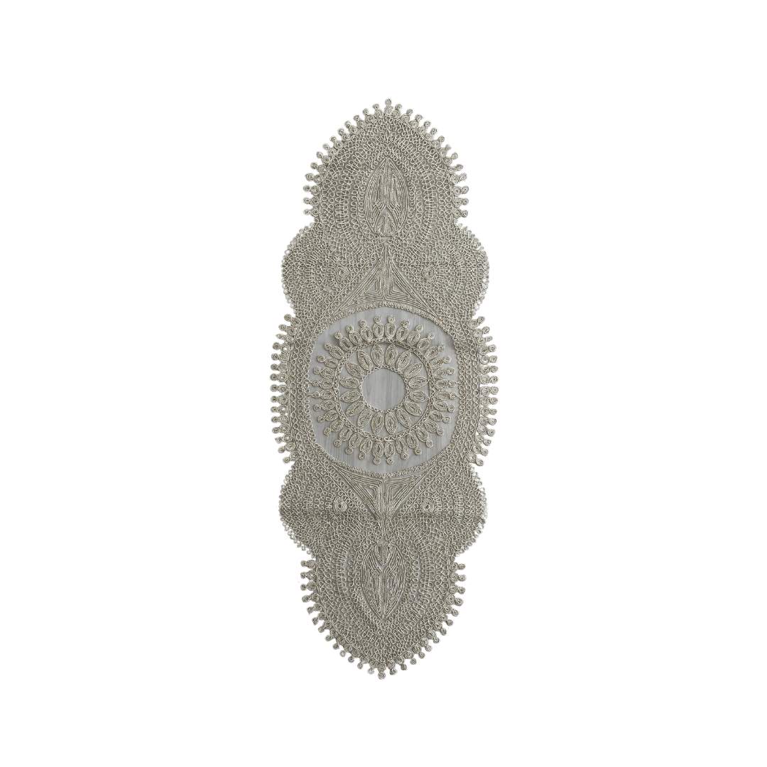 Camino de mesa Organza Corto Bordado Beige