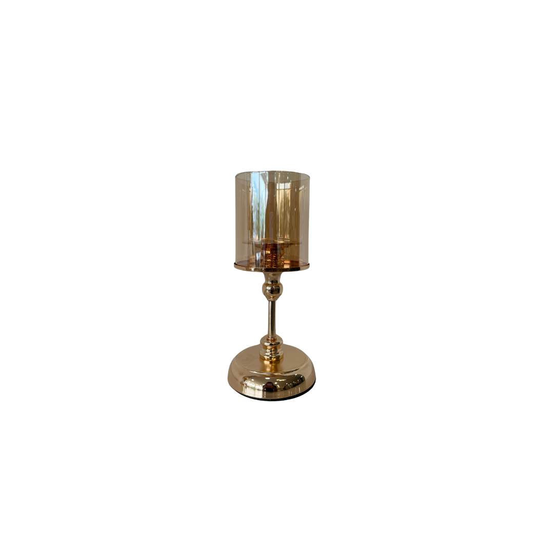 Candelabro Liso Dorado