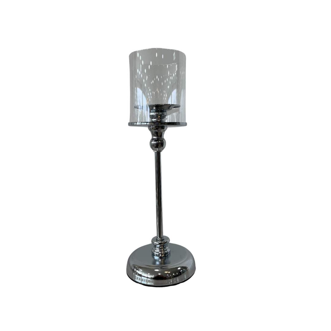 Candelabro Liso Plateado