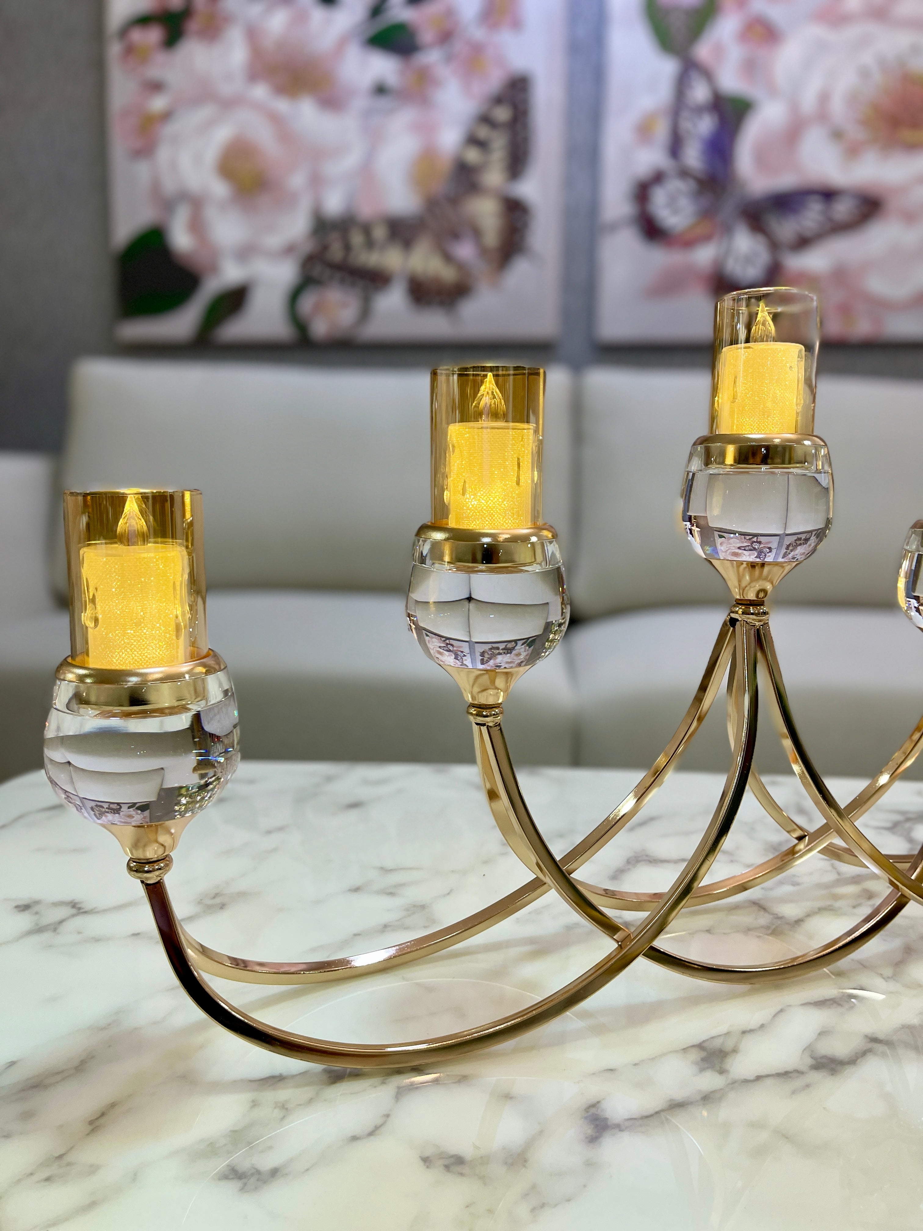 Candelabro x5 Copones Dorado