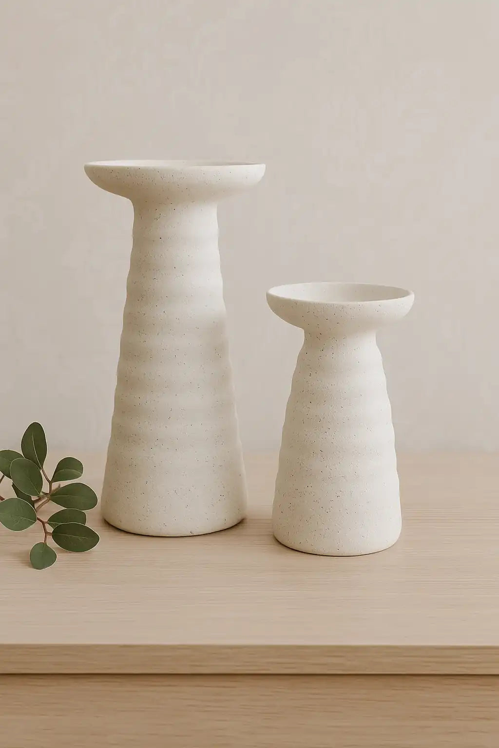 Candelabro Torre Blanco Jaspeado