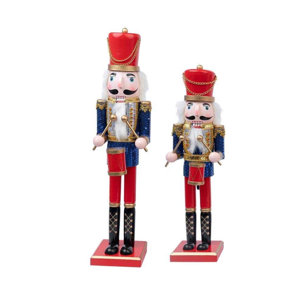 Soldado Tambor Azul Rojo Lentejuelas