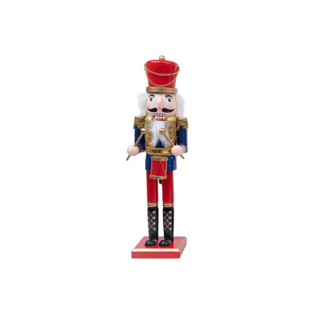 Soldado Tambor Azul Rojo Lentejuelas