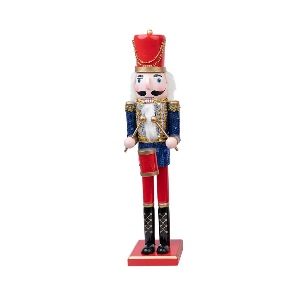 Soldado Tambor Azul Rojo Lentejuelas