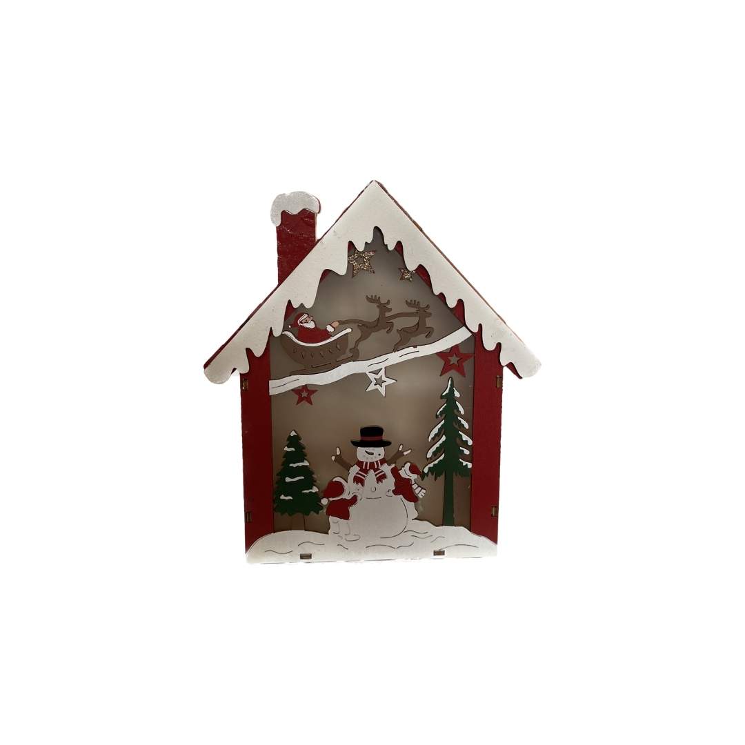 Casita Country Hombre de Nieve y Santa