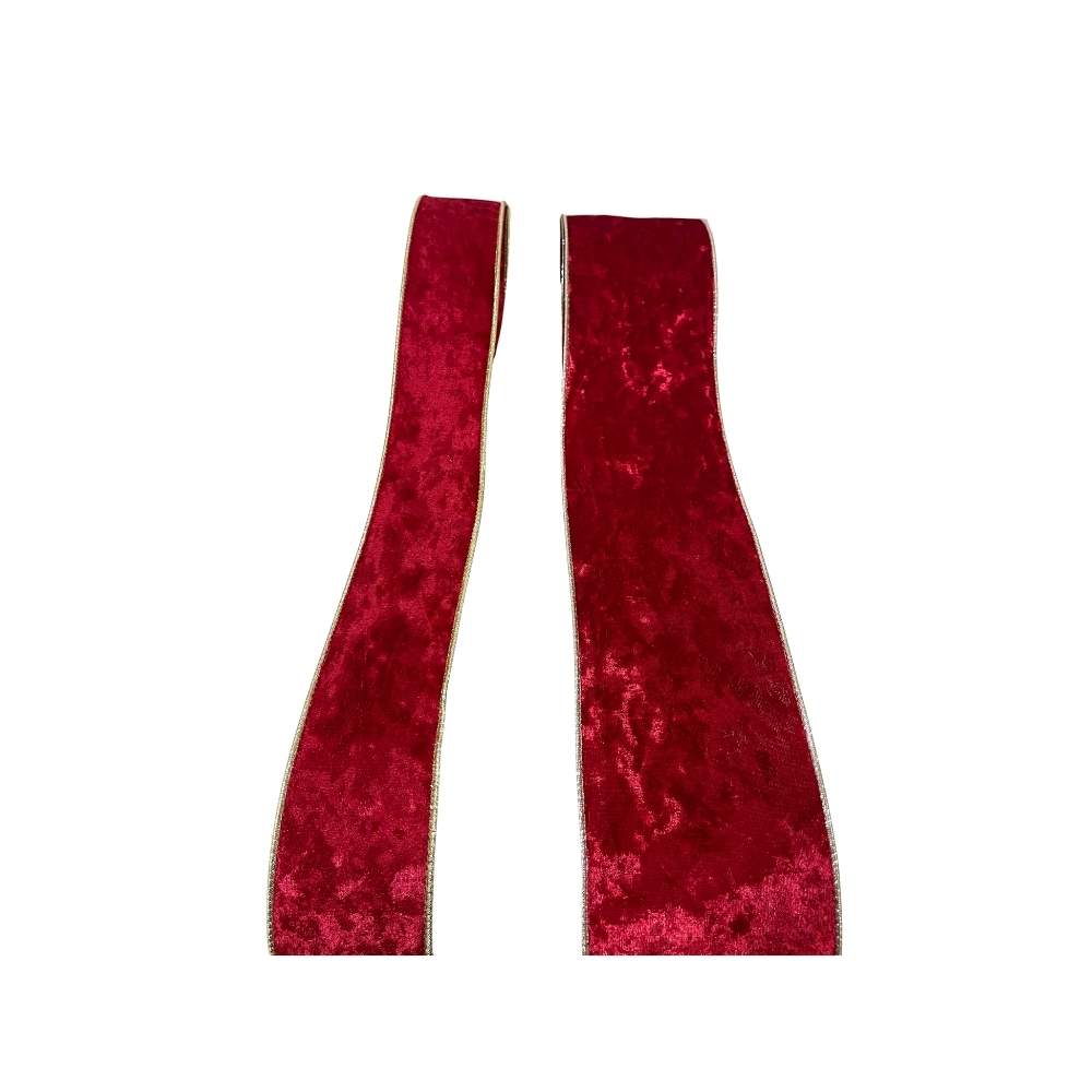 Cinta Velvet Rojo Dorado