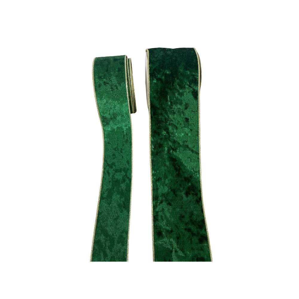 Cinta Velvet Verde Dorado