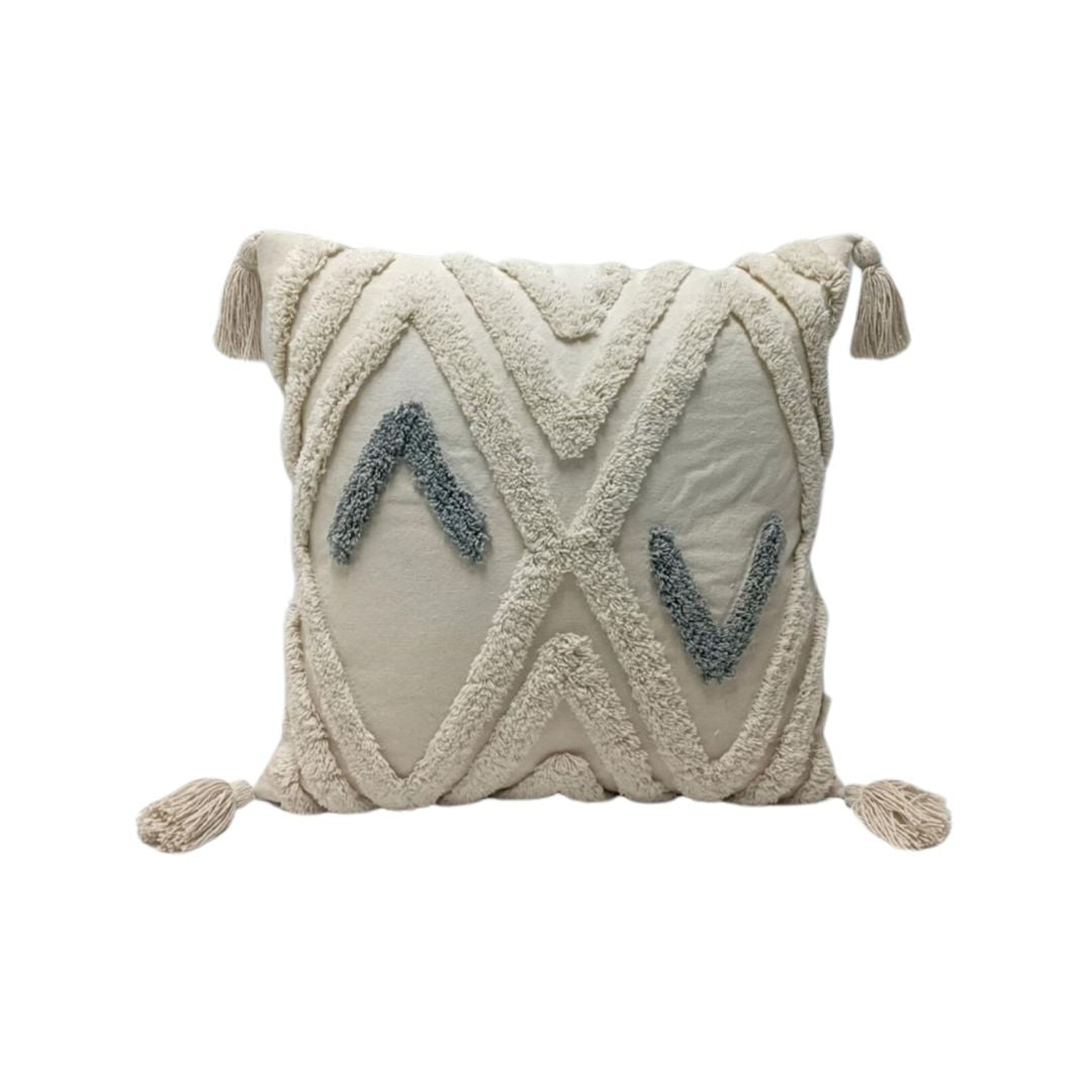 Cojín Rombos Dobles Beige