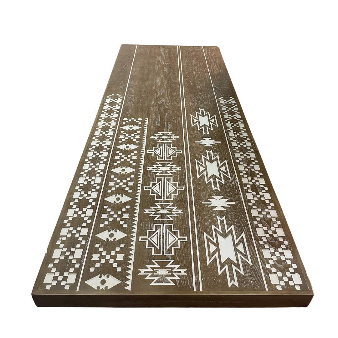 Consola Madera Vintage Geómetrica