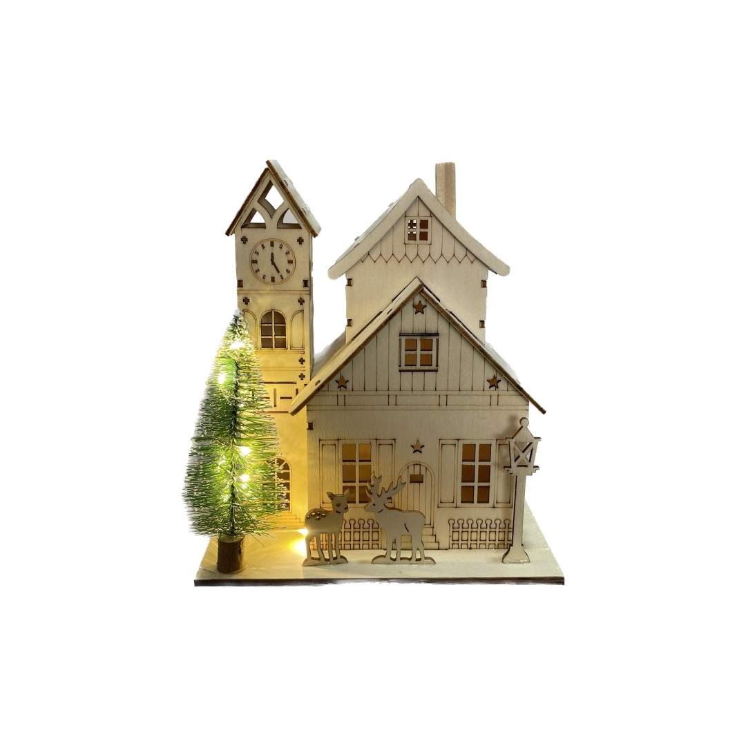 Iglesia Country Árbol Renos Con luz