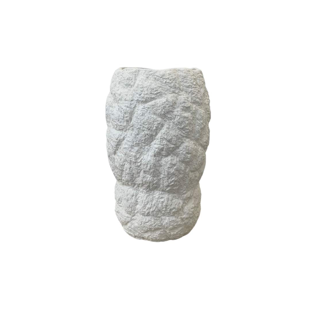 Jarrón Micro Corrugado Blanco