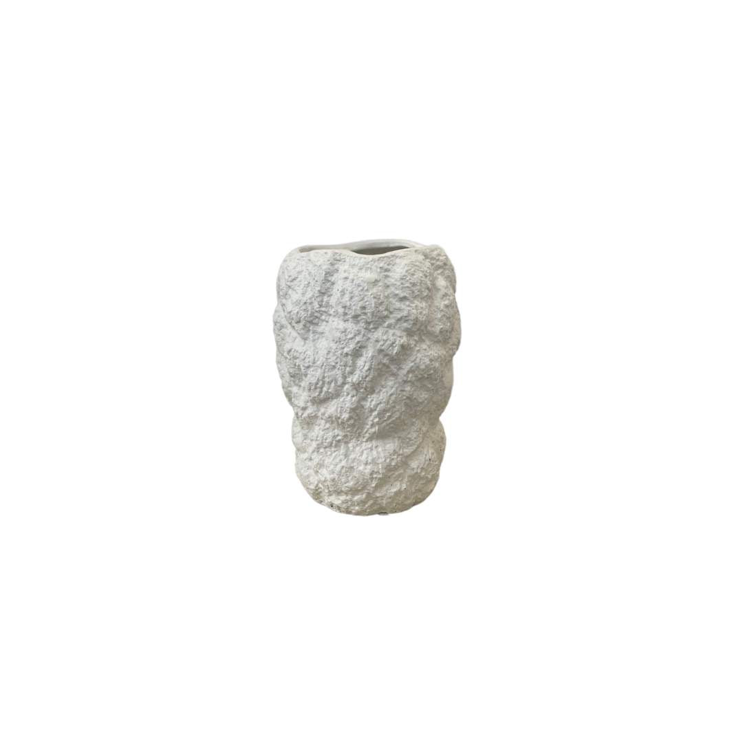 Jarrón Micro Corrugado Blanco