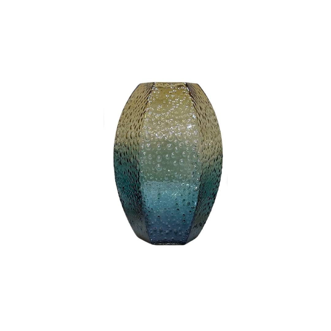 Jarrón Gotas Azul Amarillo