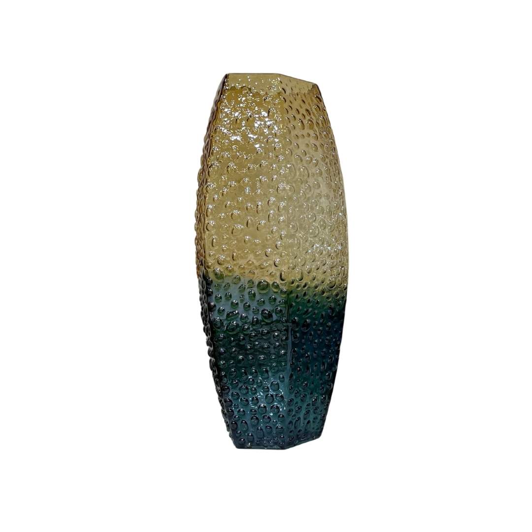 Jarrón Gotas Azul Amarillo