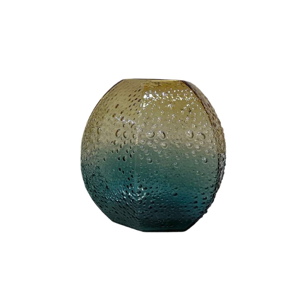 Jarrón Gotas Azul Amarillo