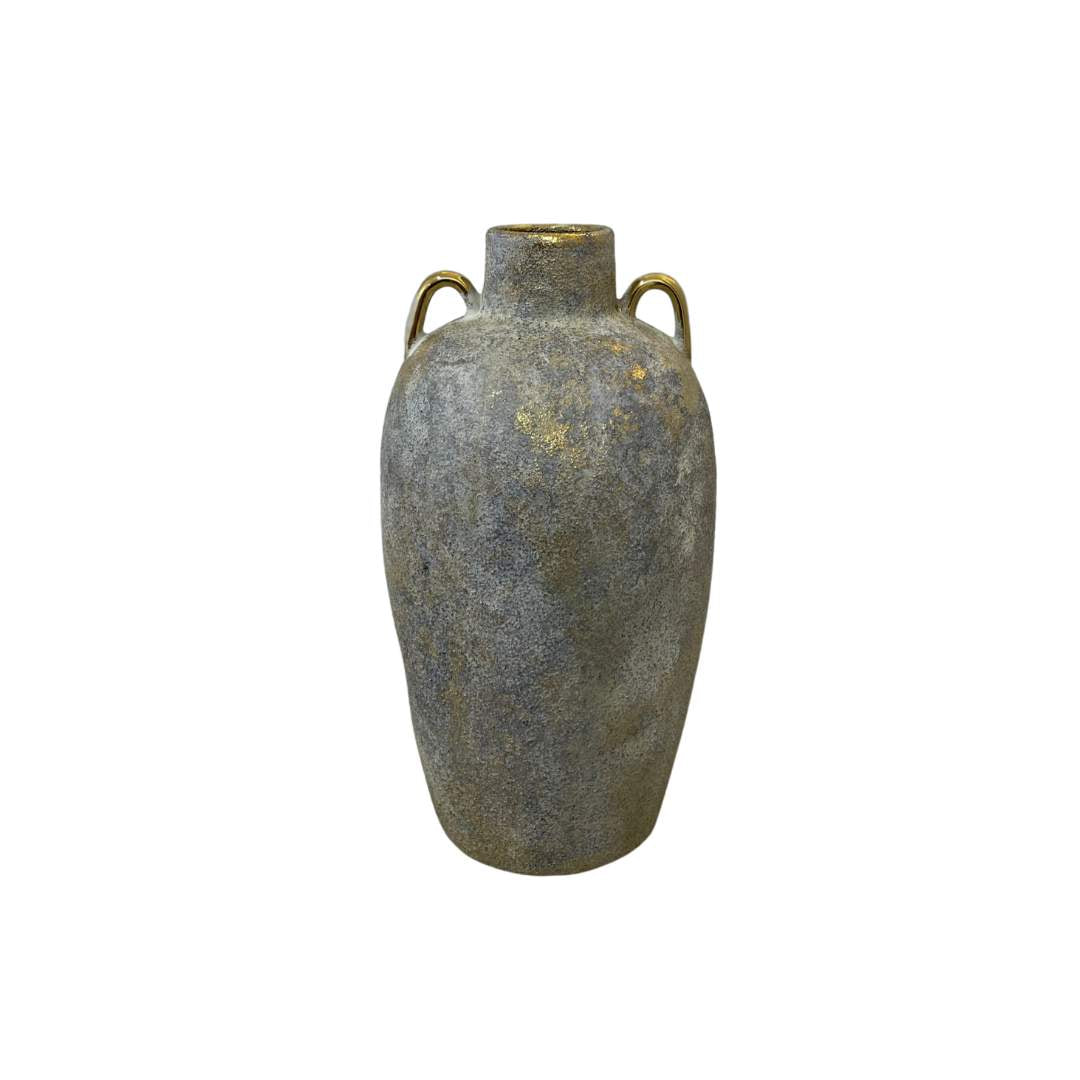 Jarrón Vasija Oxidado Gris