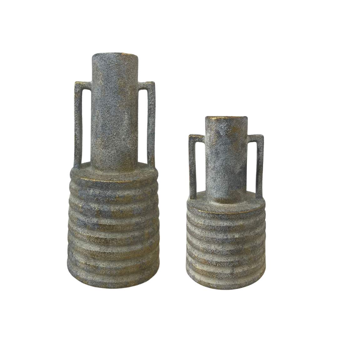 Jarrón Gris Oxidado