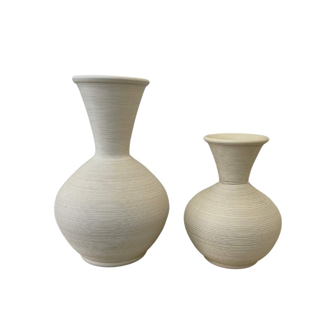 Jarrón Raqui Rayado Beige
