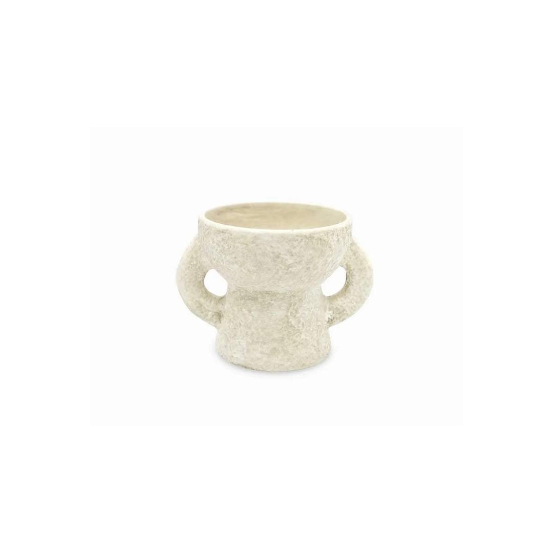 Jarrón Copa Pequeño Beige