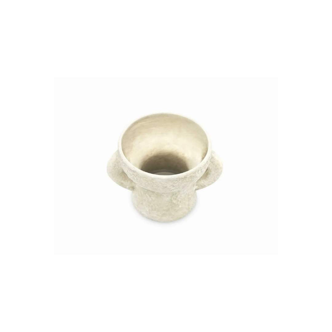 Jarrón Copa Pequeño Beige