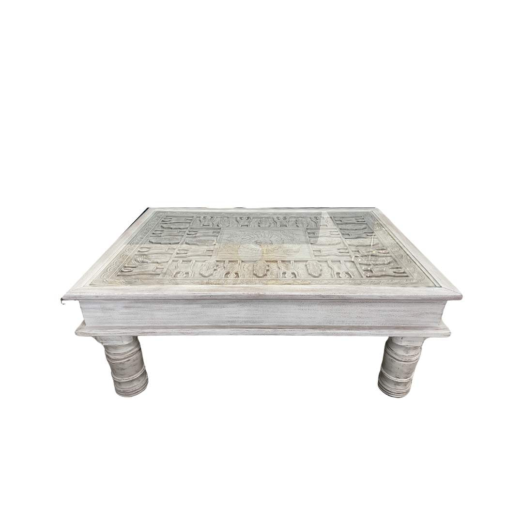Mesa de Centro India blanca