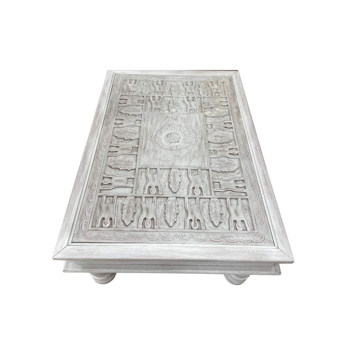 Mesa de Centro India blanca