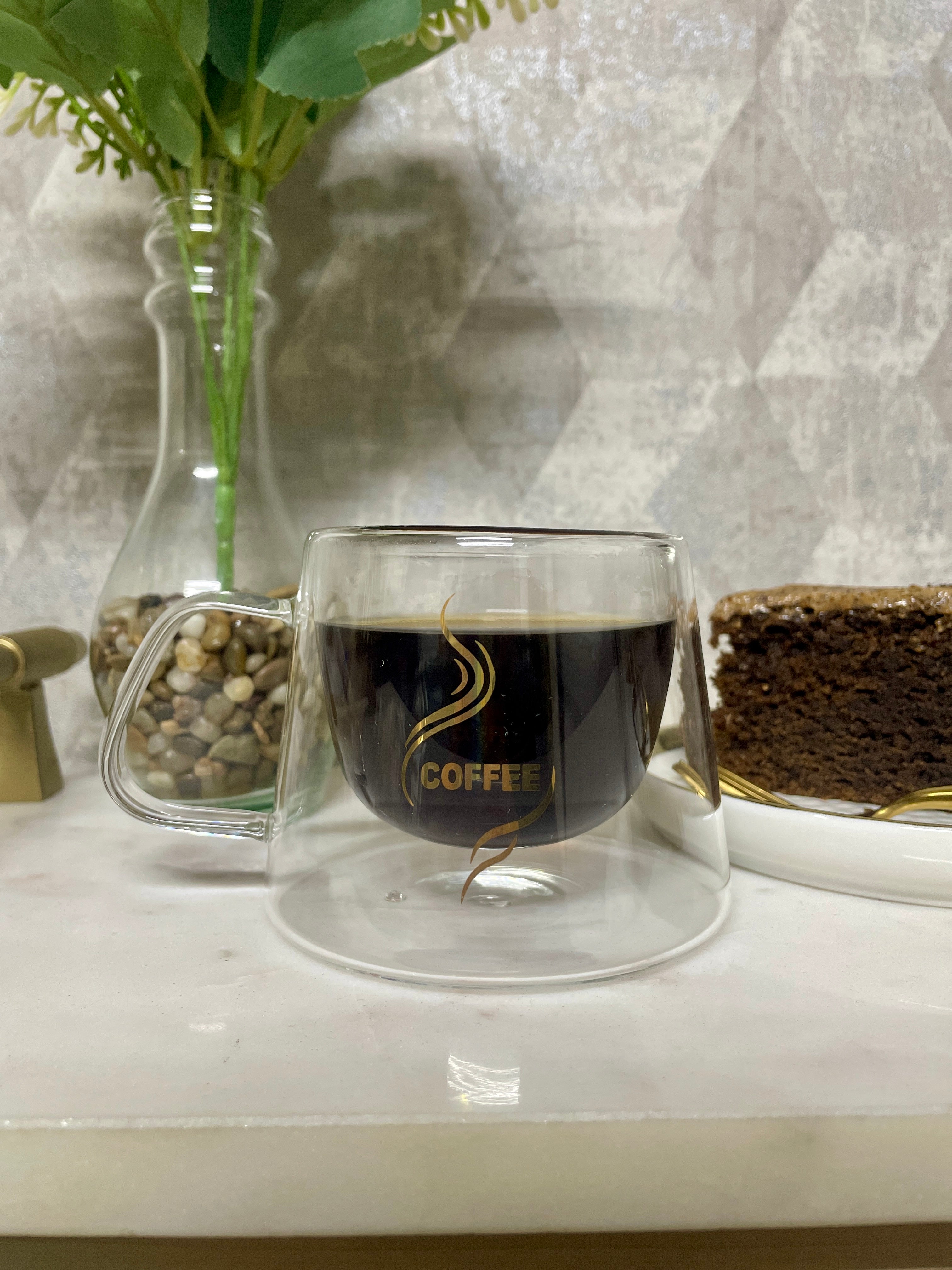 Mug Doble Vidrio Coffee