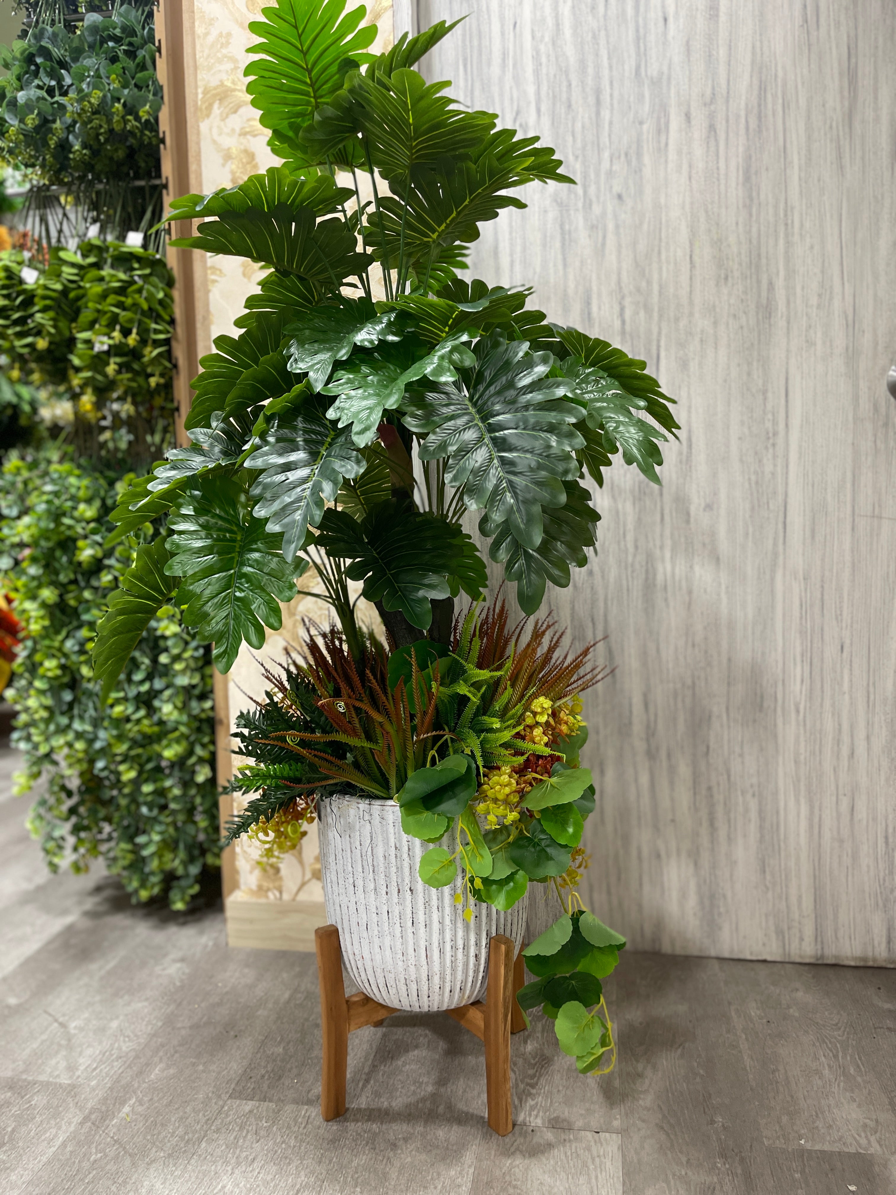 Planta x3 Troncos Hojas Verde