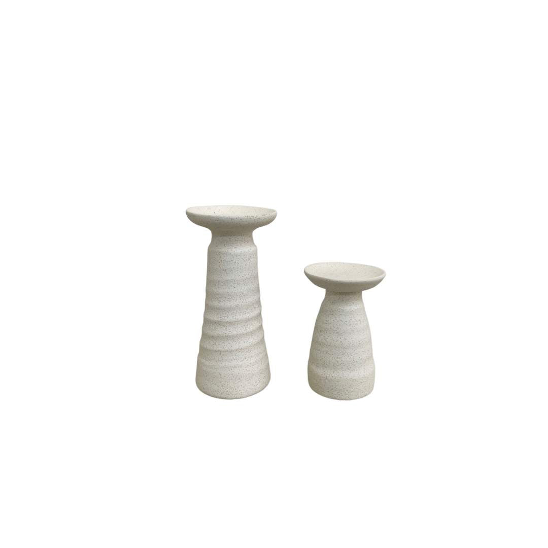 Candelabro Torre Blanco Jaspeado