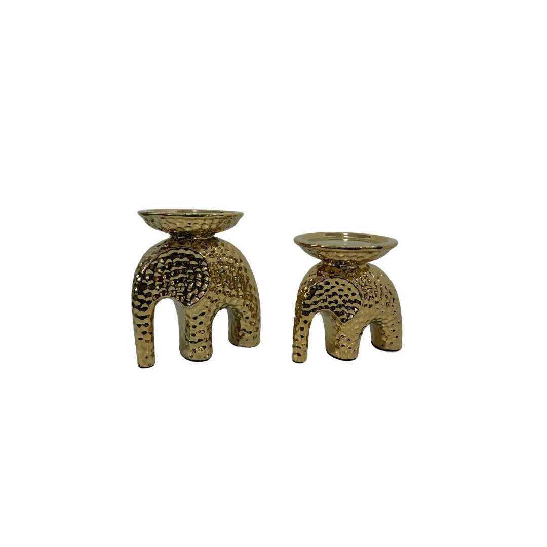 Portavela Elefante Dorado