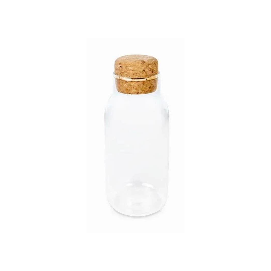 Botella Transparente Tapa Corcho