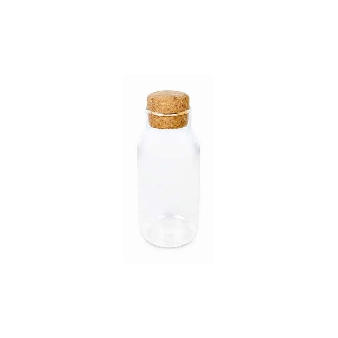 Botella Transparente Tapa Corcho