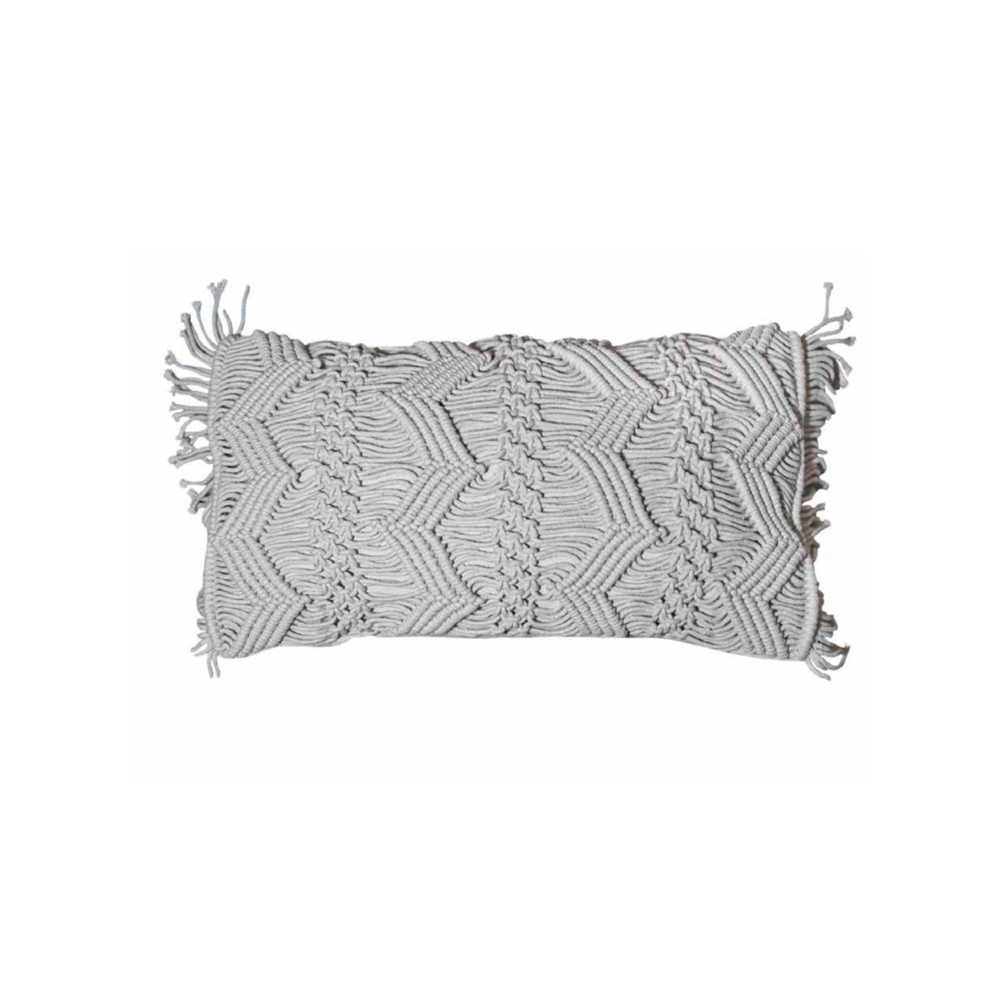 Riñonero Macrame Crudo Zig Zag