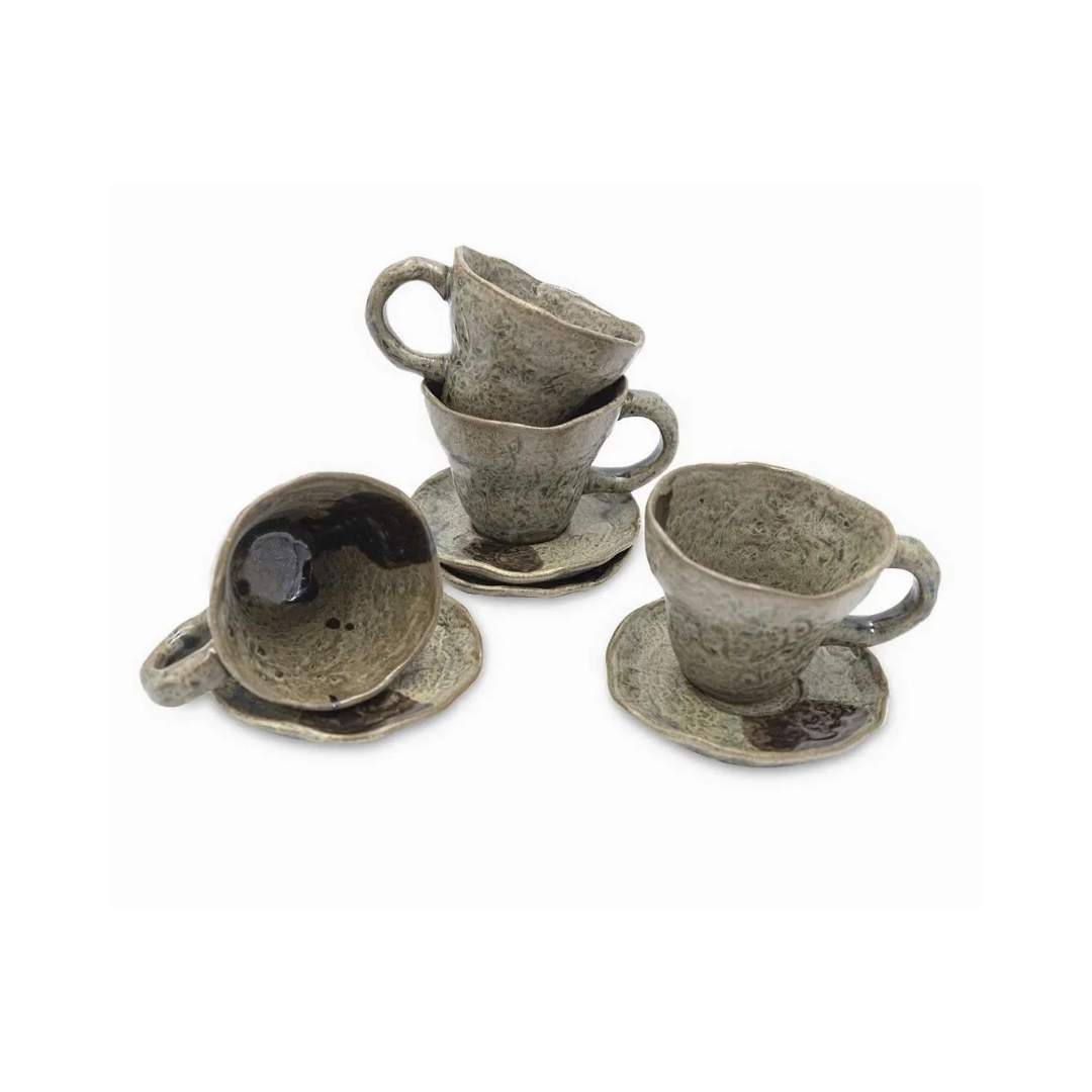 Set de Pocillos y Platos Rustic