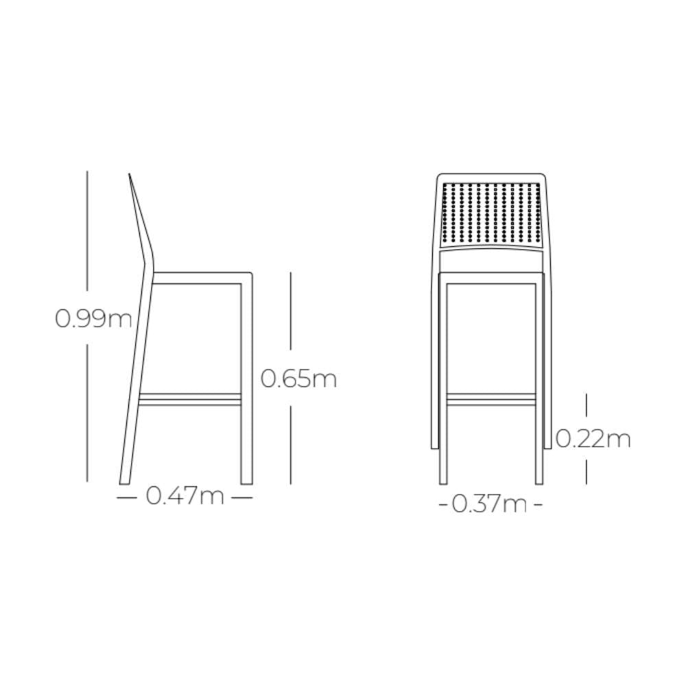 Silla de Bar Exterior Prego