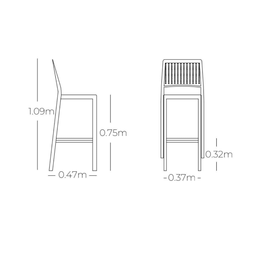 Silla de Bar Exterior Prego